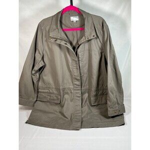 Ryllace Organic Cotton Utility Cargo Jacket Green PLUS 18